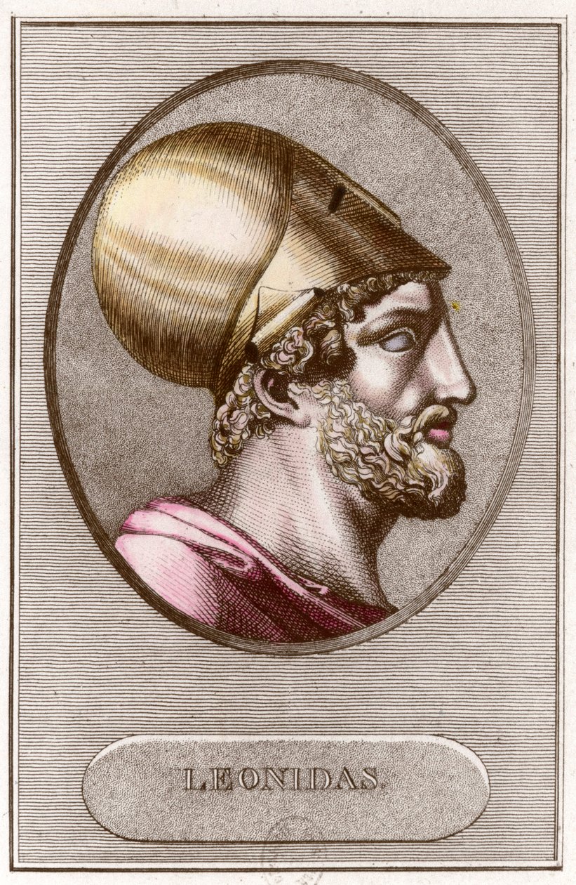Portrait of Leonidas 1st, King of Sparta from - 491 a - 480. Engraving. Private collection. 作者 匿名匿名