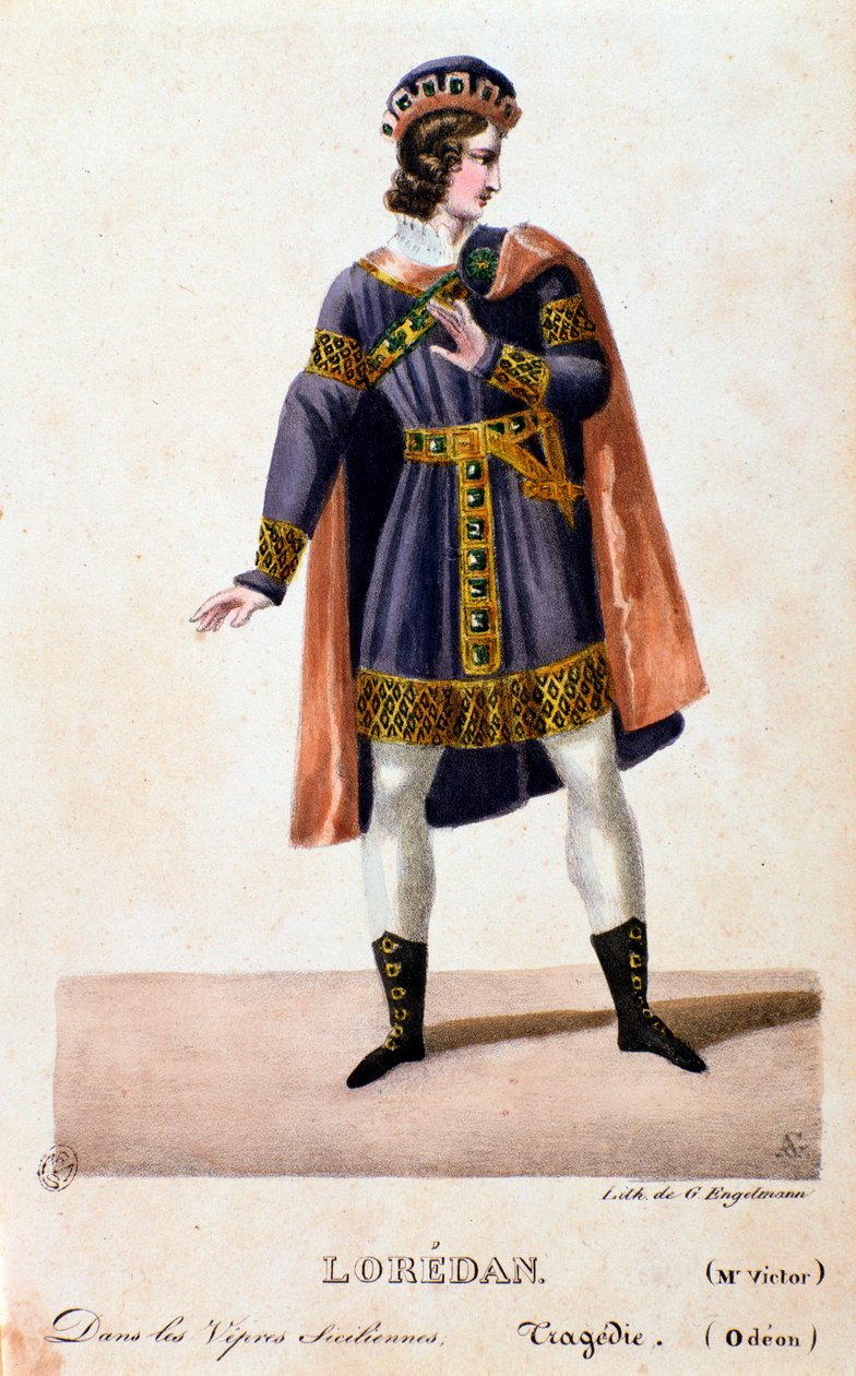 Portrait of Loredan in The Sicilian Vespers (I vespri siciliani) opera by Giuseppe Verdi 作者 匿名匿名