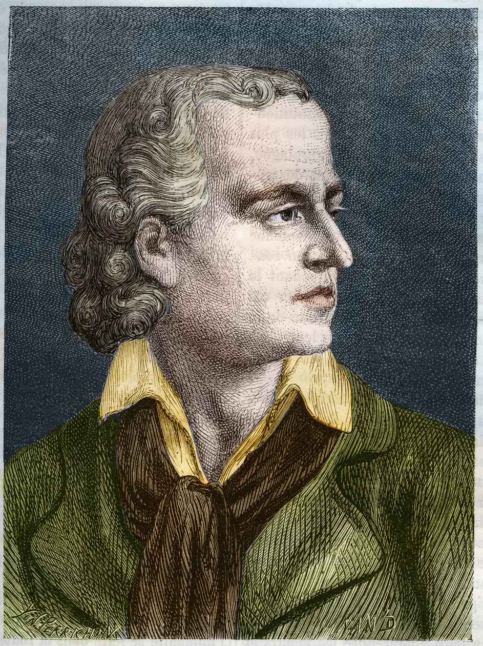 路易斯-约瑟夫（Louis Joseph）-沙利耶（1754-1797）法国政治家的肖像。1866年在阿道夫-蒂埃的《法国革命史》中的版画。私人收藏。 作者 匿名匿名