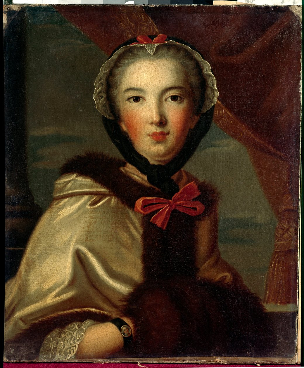 Louise Henriette de Bourbon Conti, Mademoiselle de Conti, Duchess of Orleans (1752-1759) 18世纪的匿名绘画。Dim.0.7x0.6米 凡尔赛宫，城堡博物馆。 作者 匿名匿名