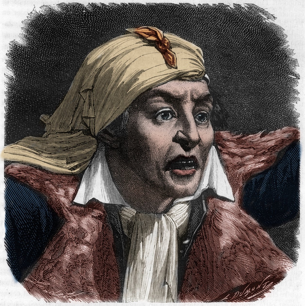 Portrait of Marat (1743-1793) - portrait of Jean-Paul (Jean Paul) Marat (1743-1793) politician, French journalist - Engraving in “Histoire des Girondins” by Alphonse de Lamartine (1790-1869) 1865-1866 - Private collection 作者 匿名匿名
