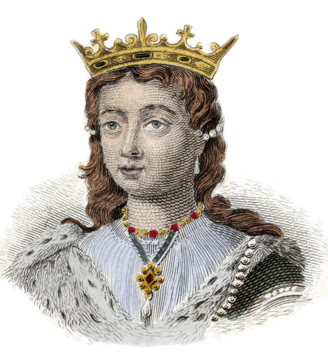 安茹的玛格丽特肖像，英国女王（1429-1482） 19世纪的雕刻。米兰人 作者 匿名匿名