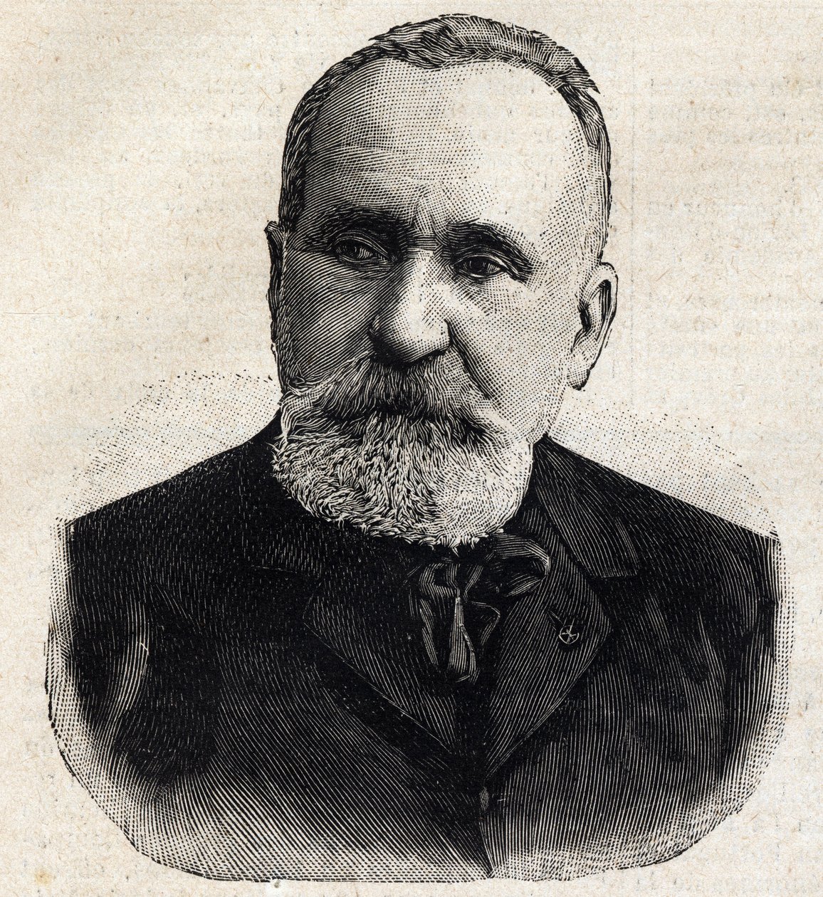 皮埃尔-普维斯-德-沙畹（1824-1898）的肖像，法国画家，当时是国家美术协会的主席。雕刻在 "Le Petro Parisien "上 作者 匿名匿名