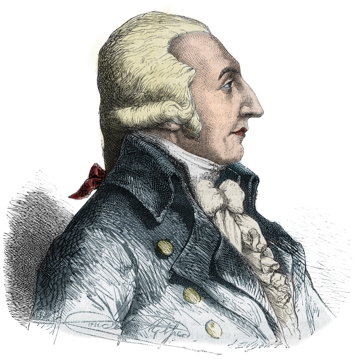 皮埃尔-罗杰-杜库斯（1747-1816）的肖像，法国政治家--阿尔方斯-德-拉马丁（1790-1869）1865-1866年在 "Histoire des Girondins "中的雕刻--私人珍藏 作者 匿名匿名
