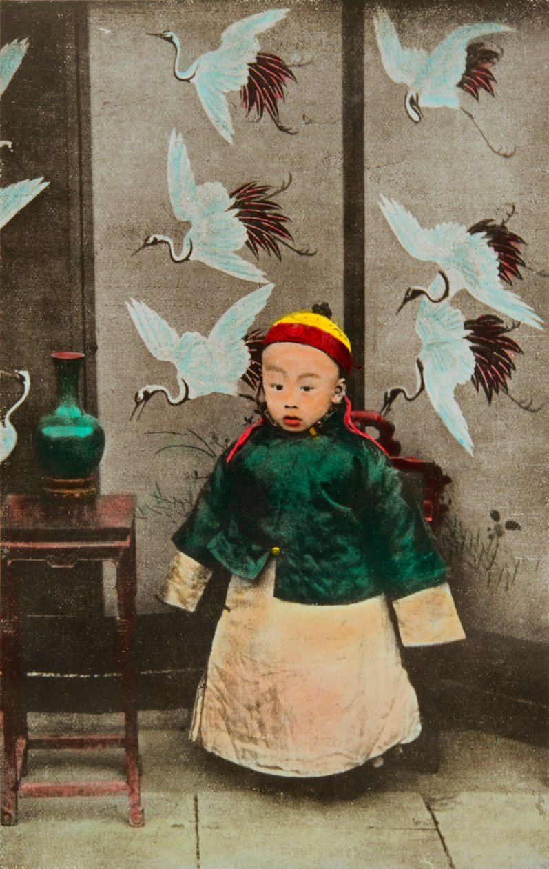 溥仪 (Pou yi) 肖像 大约 1911 (1906-1967) 中国清朝第 12 位也是最后一位皇帝（版画） 作者 匿名匿名