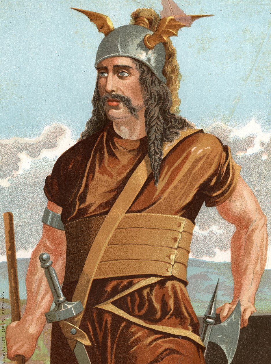Portrait of Spartacus. Head of slaves revolted against Rome (died 71 BC). after hombres y Mujeres celebres. Barcelona 1877. 作者 匿名匿名