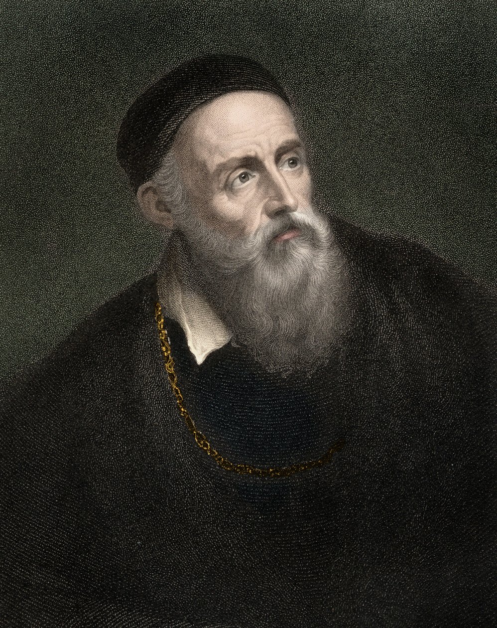 提香的肖像（1490-1576），威尼斯画家Tiziano Vecellio 作者 匿名匿名