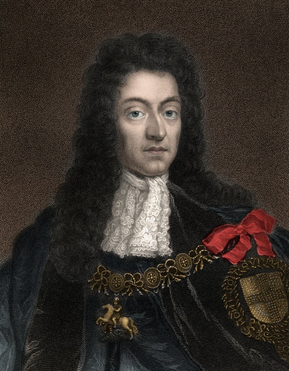 奥兰治亲王威廉三世（1650 -1702）的肖像，又称英格兰国王威廉三世、苏格兰和爱尔兰国王威廉二世--威廉三世，奥兰治威廉的肖像（1650-1702）。 作者 匿名匿名