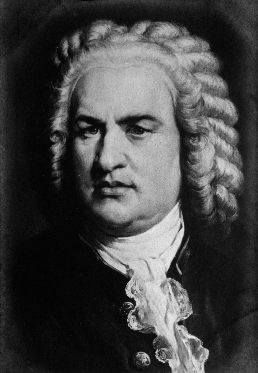 Portrait of german composer Johann Sebastian (Jean Sebastien) Bach (1685-1750). Engraving. 19th century. private collection 作者 匿名匿名