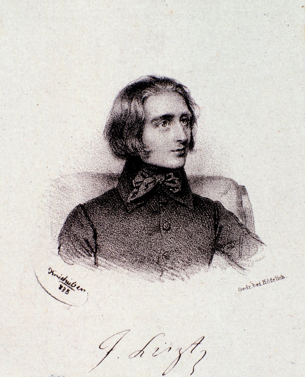 Portrait of hungarian composer Franz Liszt (1811-1886) Engraving. 19th century. Milanese private collection 作者 匿名匿名