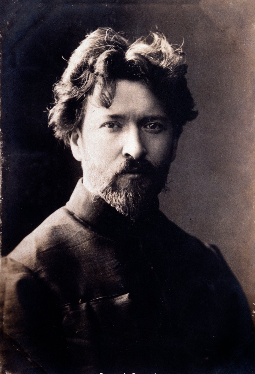 意大利作曲家费鲁基奥-布索尼（1866-1924）的肖像，照片。19世纪。私人收藏 作者 匿名匿名