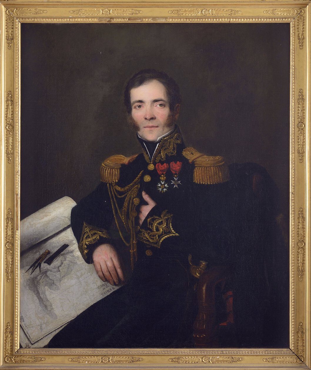 海军上将安妮·克雷蒂安·路易斯·德·地狱 (1783-1864) 的肖像，匿名。 布面油画，c。 1832. 私人收藏 作者 匿名匿名