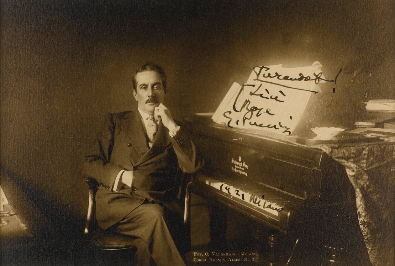 作曲家贾科莫-普契尼（1858-1924）的画像 作者 匿名匿名