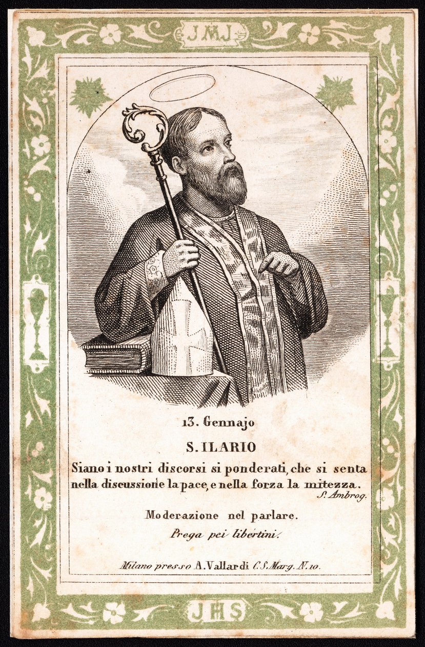 Representation of Saint Hilaire Pious image. Postcard. The beginning of the 20th century. Private Collection 作者 匿名匿名