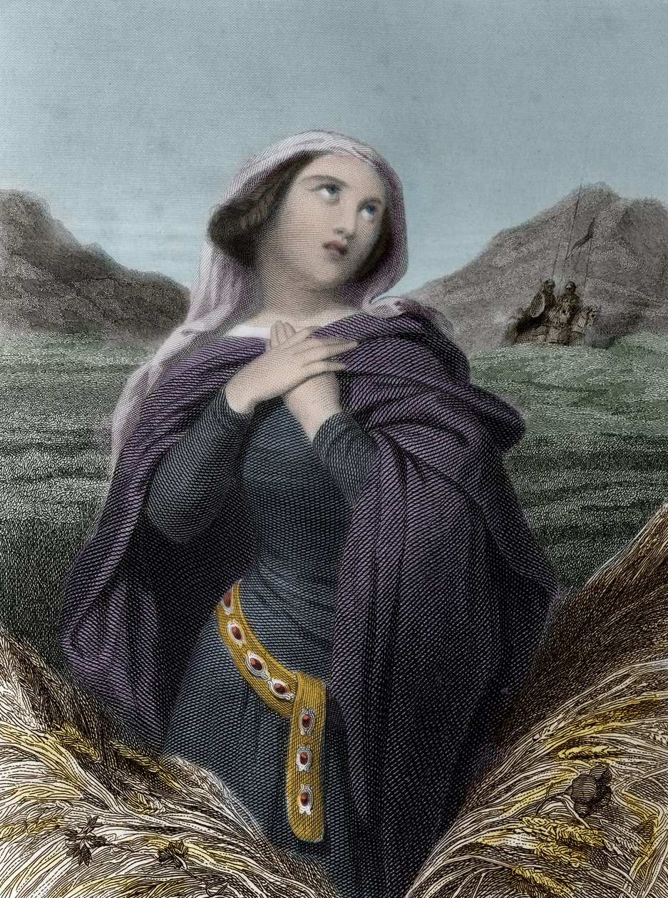 Saint Adelaide or Adelaide of Burgundy (931-999) - Adelaide of Italy - also called Adelaide of Burgundy - in “””” The Saintes Femmes”””. 1852.”” 作者 匿名匿名