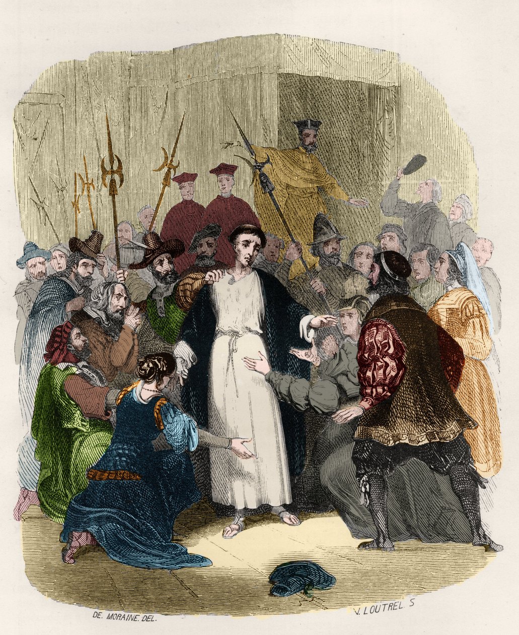 阿维拉的圣约翰（Blessed John of Avila）（1499-1569）在16世纪被宗教裁判所指控为异端。插图见 "西班牙宗教裁判所和其他秘密社团的秘密"，作者是维克多-德-费雷尔、苏伯威克、曼努埃尔-加洛-德-昆迪亚斯。 作者 匿名匿名