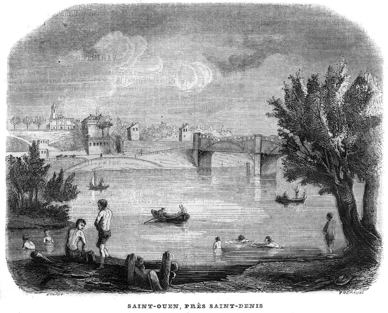 1858年在圣丹尼斯（Saint-Denis）附近的圣旺（Saint-Ouen）。 作者 匿名匿名