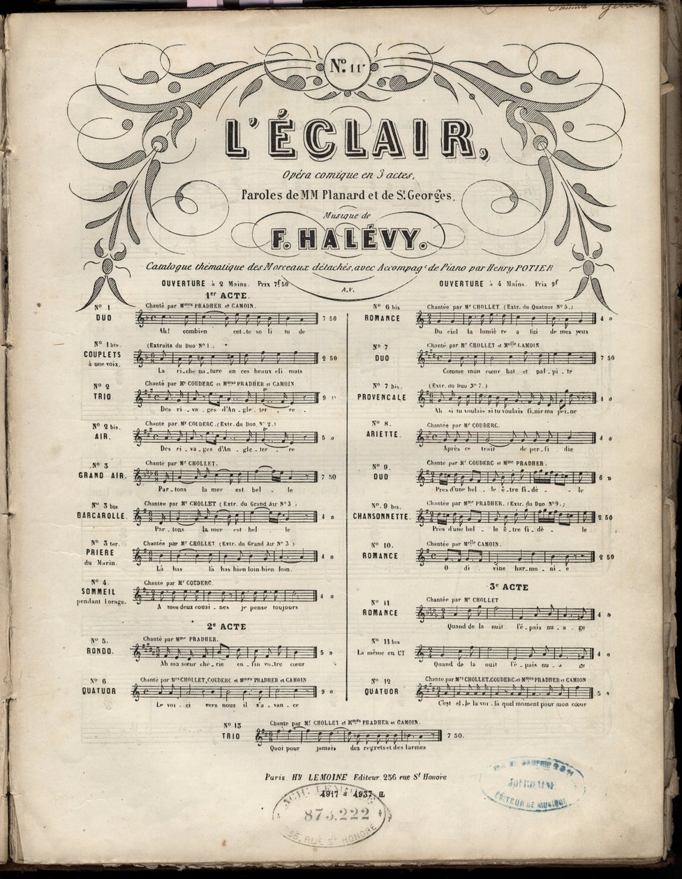 Sheet music for “” L