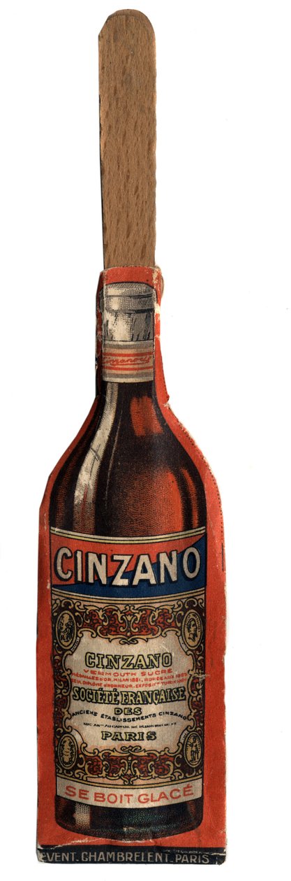 小广告扇，源于意大利开胃酒苦艾酒品牌Cinzano的推广。20世纪首次亮相 私人收藏 作者 匿名匿名