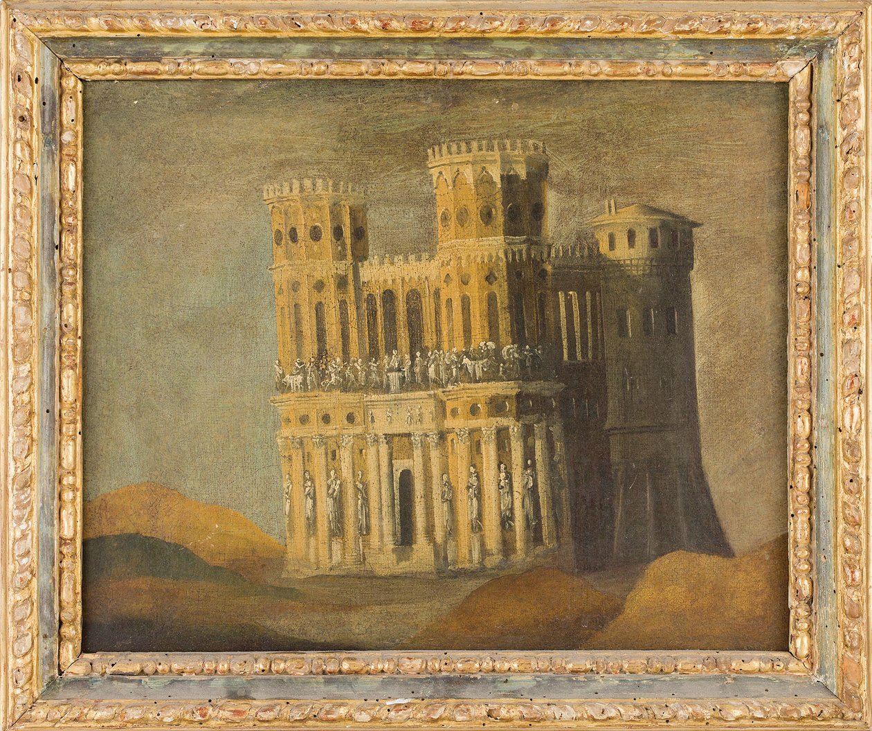 Souvenir imaginaire de Castel Nuovo - Maschio Angioino 的想象回忆，Nome, Francois de（1593 年至 1630 年）。 布面油画，17 世纪前三分之一。尺寸：27,5x34 厘米。 私人收藏 作者 匿名匿名