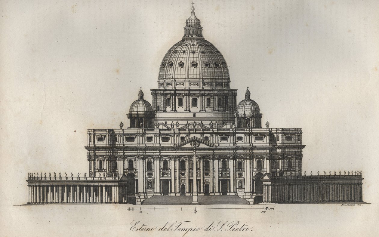 罗马的圣彼得大教堂(Basilica of St. Peter)--来自《Usi e Costumi di Tutti i Popoli dell