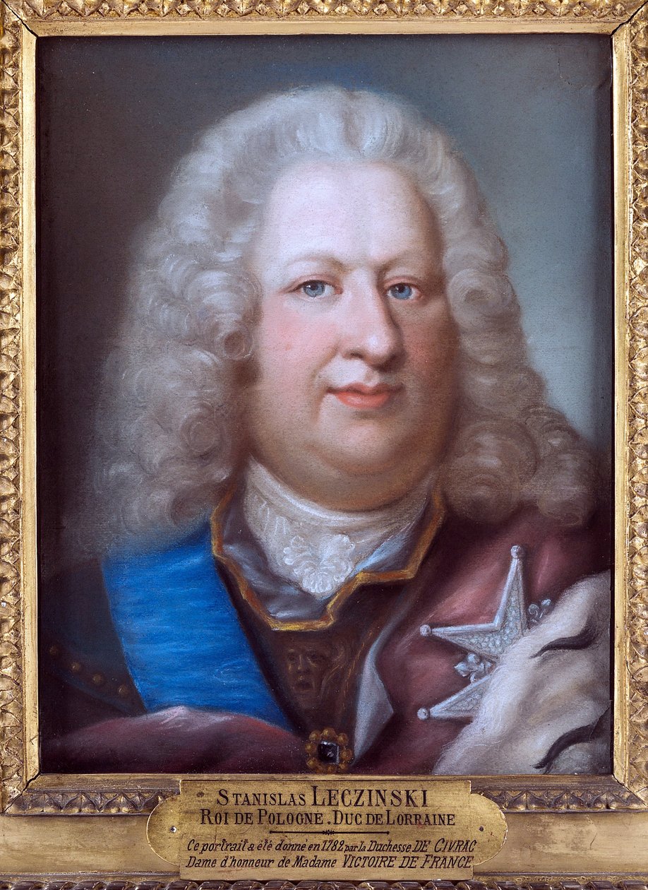 Stanislas I Leczinski, dit le Bienfaisant - 波兰国王 Stanislaw I Leszczynski（1677-1766）的肖像 - 匿名。 纸上粉彩，c。 1755. 尺寸：39x29.5 厘米。 私人收藏 作者 匿名匿名