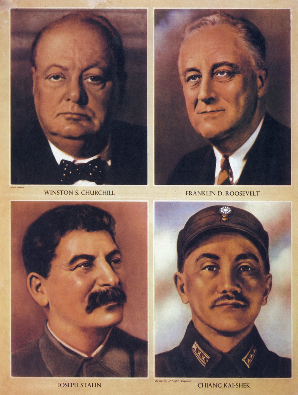 The Allied leaders of World War II - Winston Churchill, Franklin Delano Roosevelt, Joseph Stalin and Chiang Kai Shek - 1943 作者 匿名匿名
