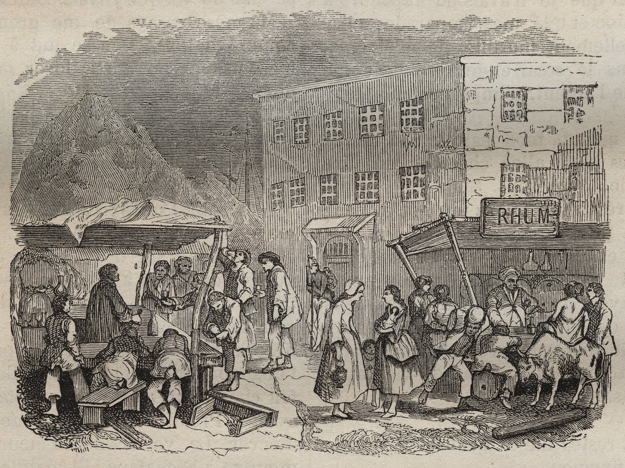 The canteen of the bagne de Rochefort in the 19th century. Engraving in “Histoire des bagnes depuis leur création à nos jours”” (1877) by Pierre Zaccone (1817-1895) (Colonia Penale - Penal colony) Private collection. 作者 匿名匿名