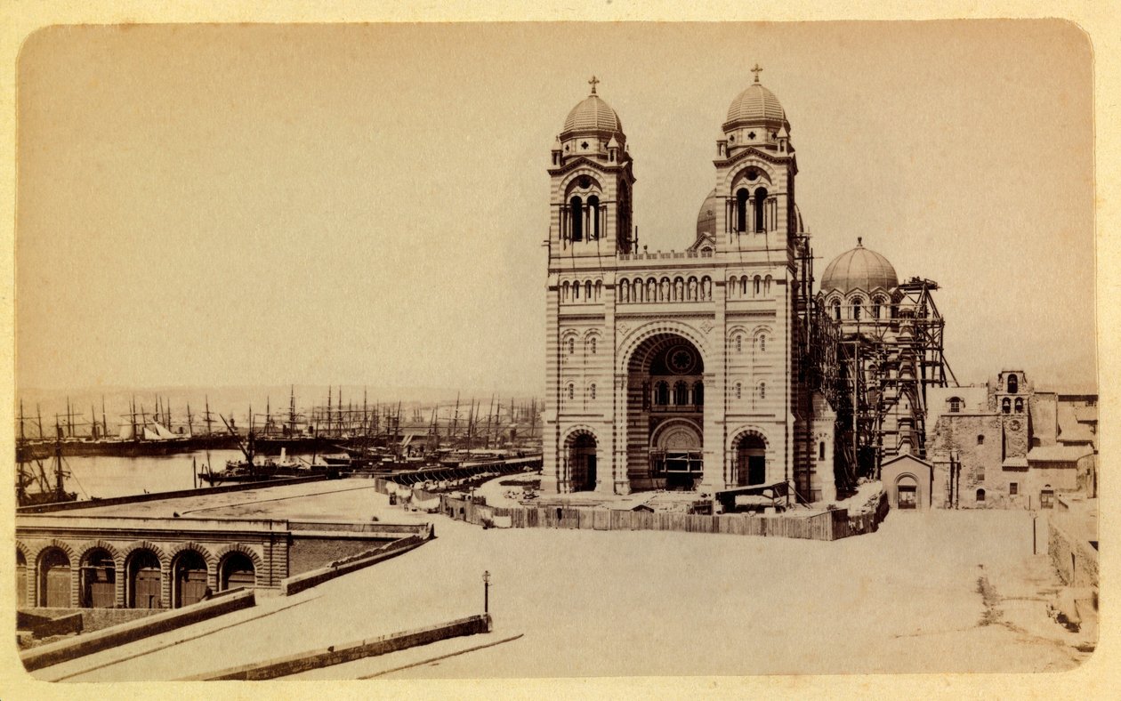 The city of Marseille and its surroundings around 1885 -1890: the cathedrale under construction, Private collection 作者 匿名匿名