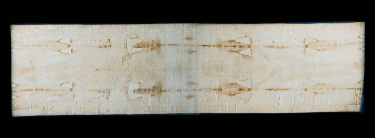 都灵的神圣裹尸布（或裹尸布或sacra sindone），亚麻布显示了尸体被折磨的痕迹（据说是基督的痕迹）。意大利都灵圣约翰施洗者大教堂的皇家礼拜堂。- 都灵圣裹尸布（sacra sindone），旧线 作者 匿名匿名