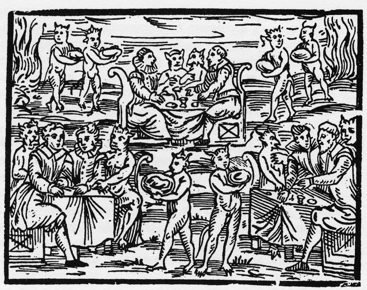 The meal of the witches on the Sabbath - “Compendium Maleficarum”, deals with the witches, their evil and their sortileges by Francesco Maria Guazzo or Guaccio or Guaccius (15?? -16??) 1608 Private Collection 作者 匿名匿名