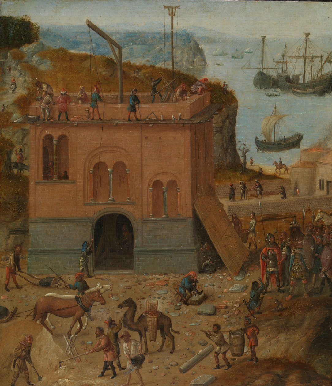 巴别塔，c.1490（面板油画） 作者 匿名匿名