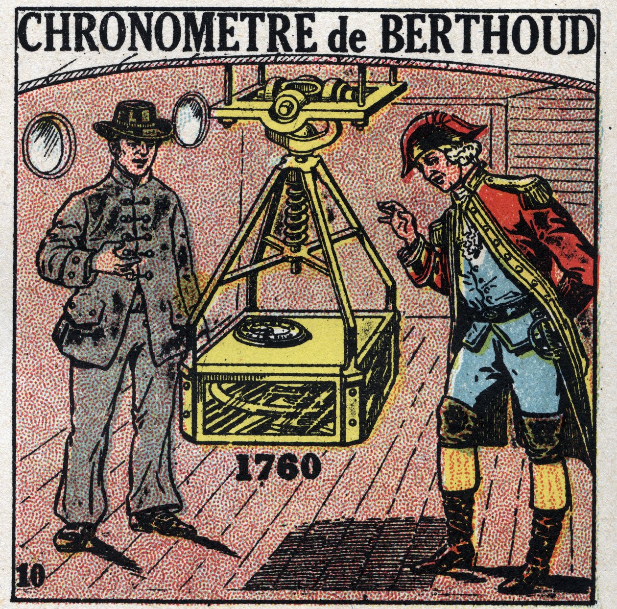 时间：Ferdinand Berthoud（1727-1807）在1760年发明的航海天文台。1925年的匿名插图。私人收藏。 作者 匿名匿名