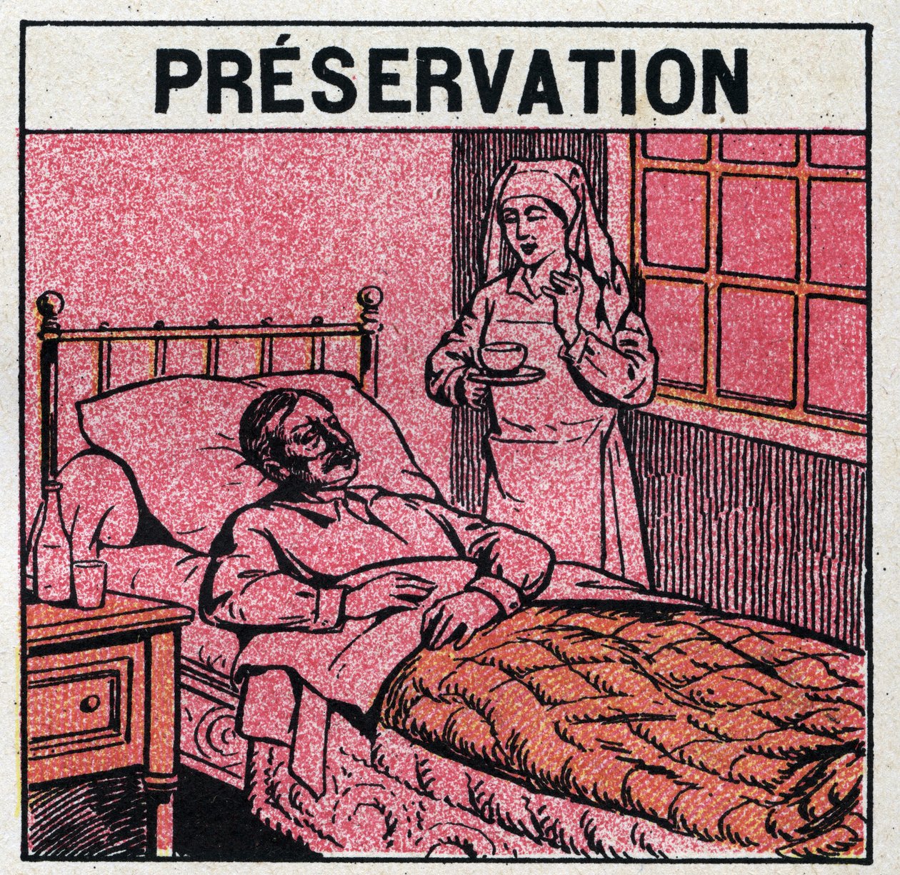 Ultraviolet rays: to avoid scars caused by smallpox, patients should be treated in rooms or enter only red light, free of ultra violet rays. Anonymous illustration from 1925. Private collection. 作者 匿名匿名