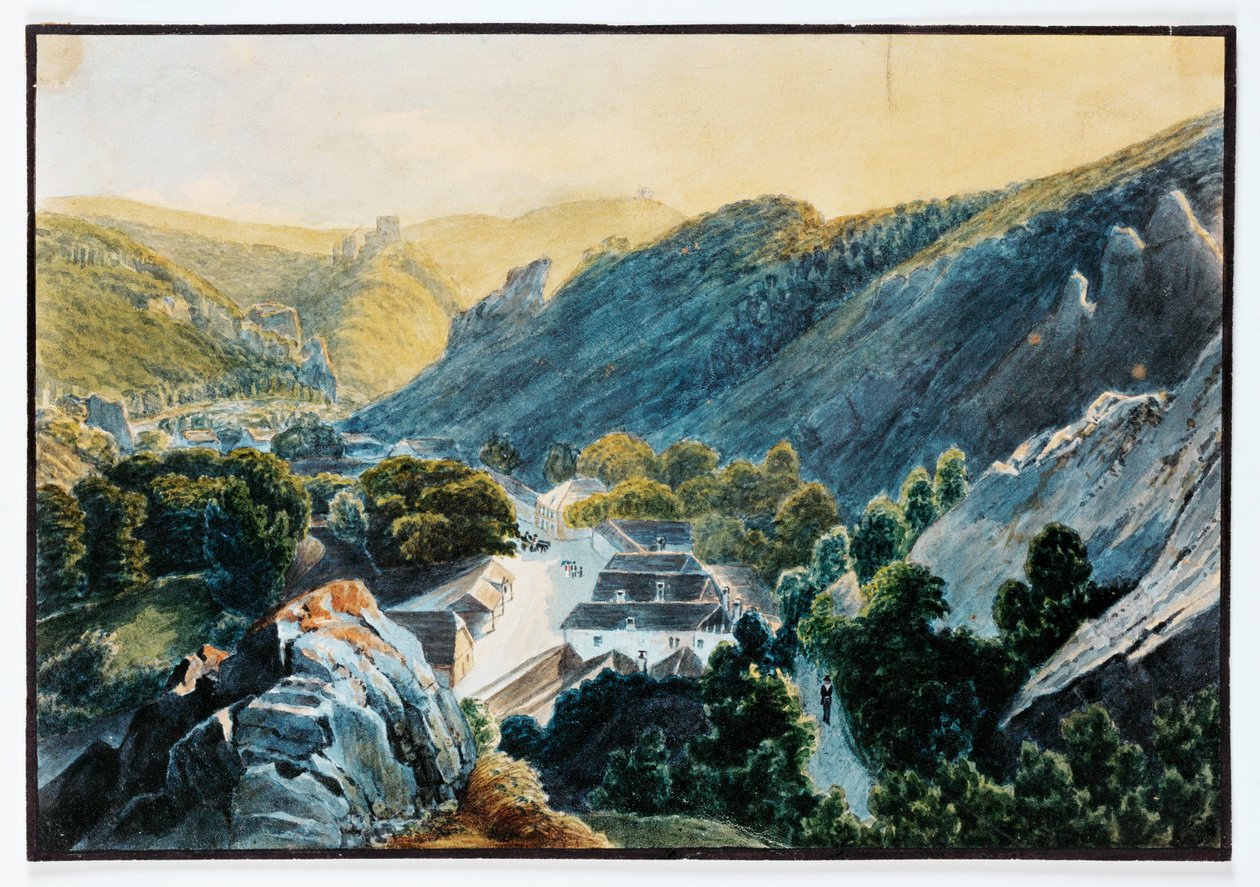 下奥地利州的 Vorderbruehl 谷地和 Husarentempel 一座浪漫的小建筑 ... (图片) 作者 匿名匿名