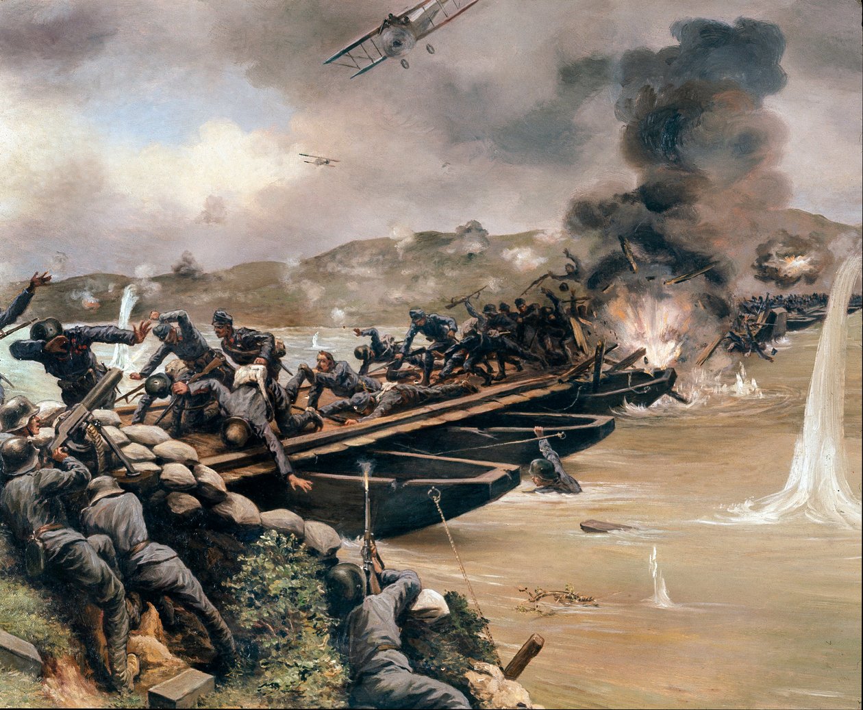 WWI: Battle of the Piave River or Battle of the Solstice or Battle of Middle June, on June 1918 (painting) 作者 匿名匿名