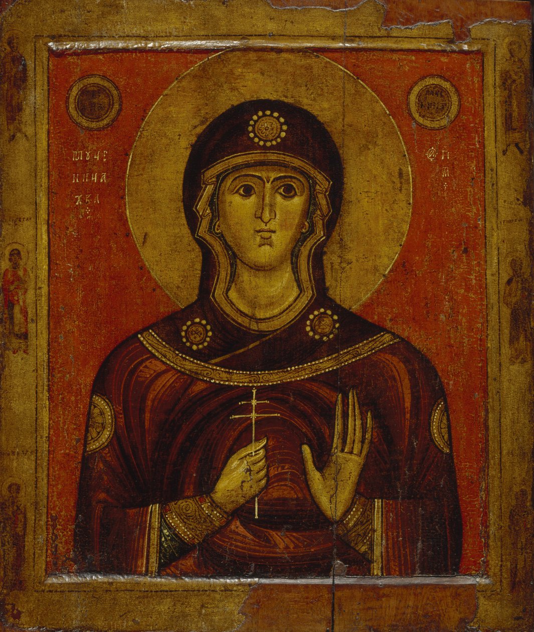 13世纪初的圣朱莉安娜（Saint Juliana）。 作者 匿名俄罗斯圣像画家