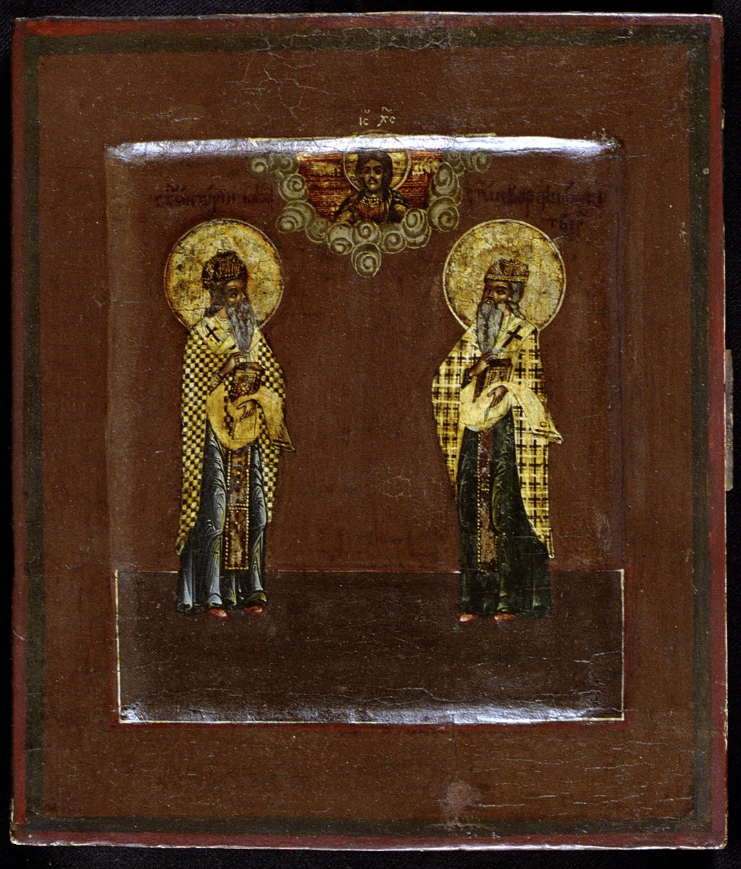 喀山的圣徒古里亚斯和特维尔的Varsonofius，17世纪 作者 匿名俄罗斯圣像画家