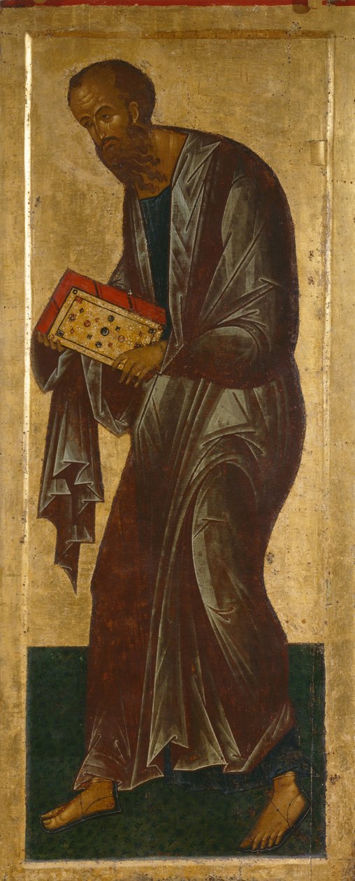 来自Deesis山脉的使徒保罗，1497年 作者 匿名的俄罗斯图标画家