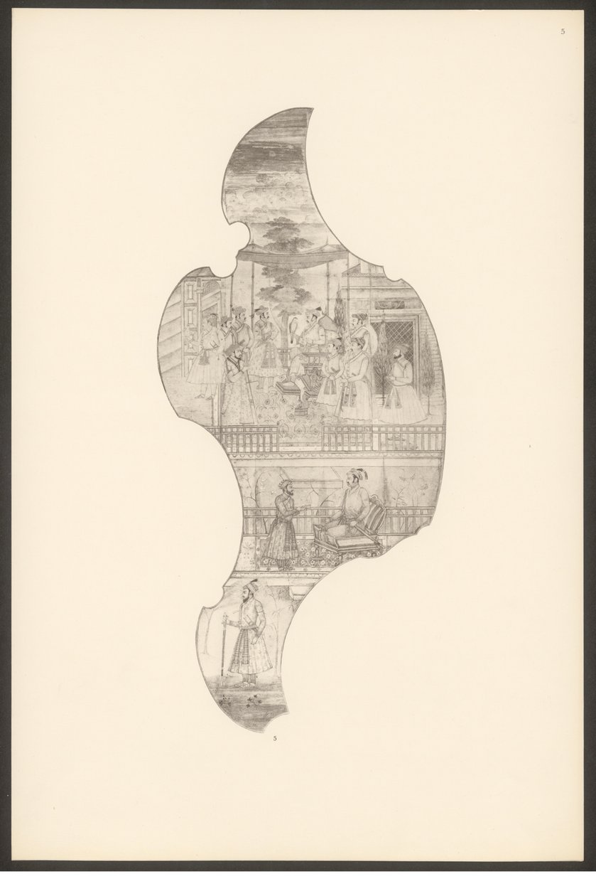 德文：美泉宫百万厅的莫卧儿缩影，现藏于奥地利国家图书馆第 5 号。 作者 匿名者