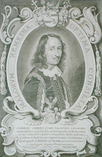 科尼利厄斯-戈贝尔（1611-165？），摘自《画中人肖像》，由佩特鲁斯-德-约德刻制，1706年出版（雕刻）。 作者 Anselmus van（之后）Hulle