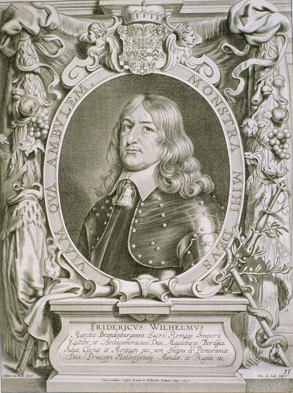 弗雷德里克威廉（1620-88）勃兰登堡选民，来自杰出人物肖像，由Petrus de Iode雕刻，1706年出版 作者 安塞尔姆斯·范·赫勒