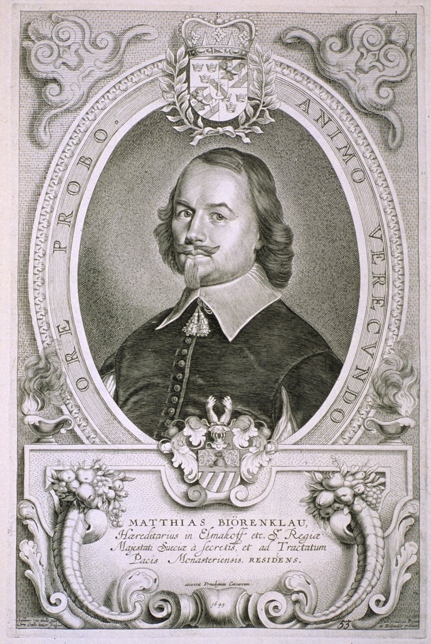 Matthias Mylonius Biorenklou（1607-71）来自“杰出人物肖像”，1706年出版 作者 安塞尔姆斯·范·赫勒