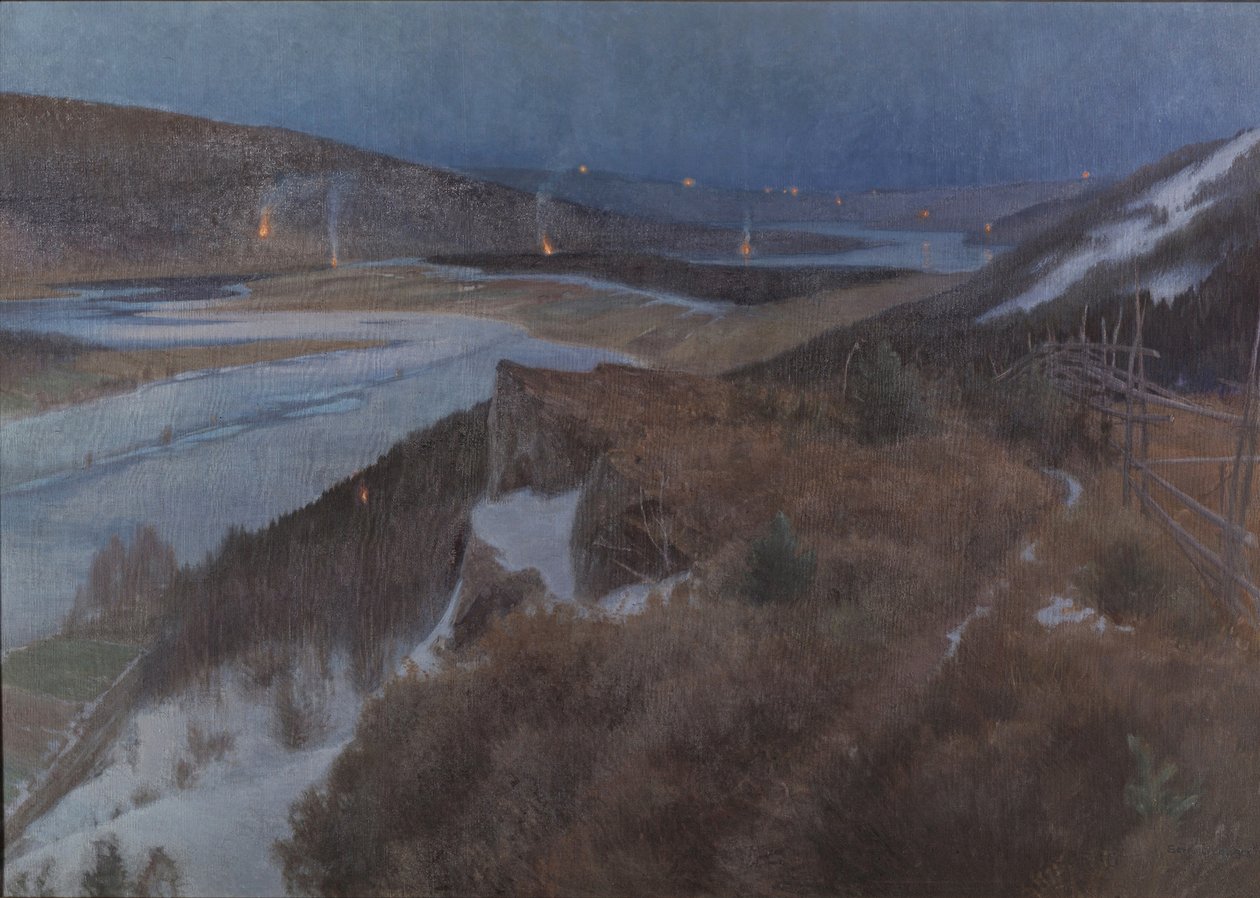 达拉纳的格朗加德的贝尔斯拉根的瓦尔普斯之夜，1896年 作者 安谢尔姆·伦纳德·舒尔茨伯格