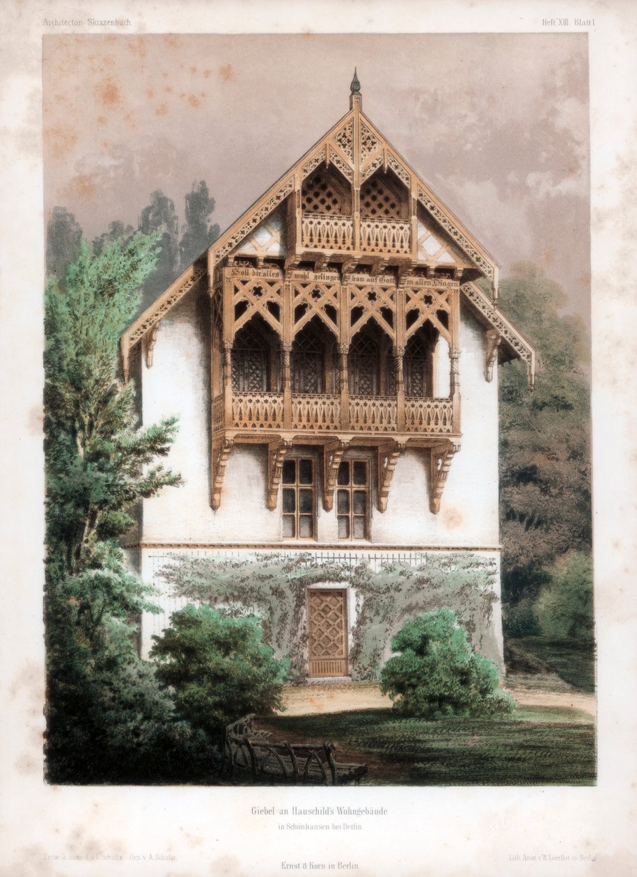 山墙位于德国柏林附近的舍恩豪森的一栋居民楼内，建于1850年 作者 罗伊洛特