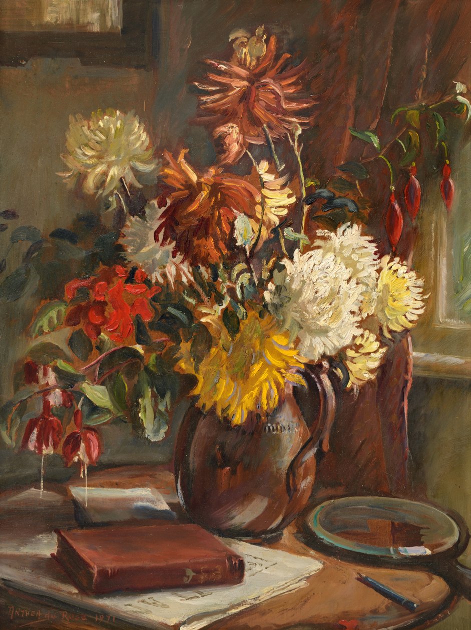 Cor Visser 工作室的菊花静物 作者 安西娅·杜罗斯（Anthea Durose）