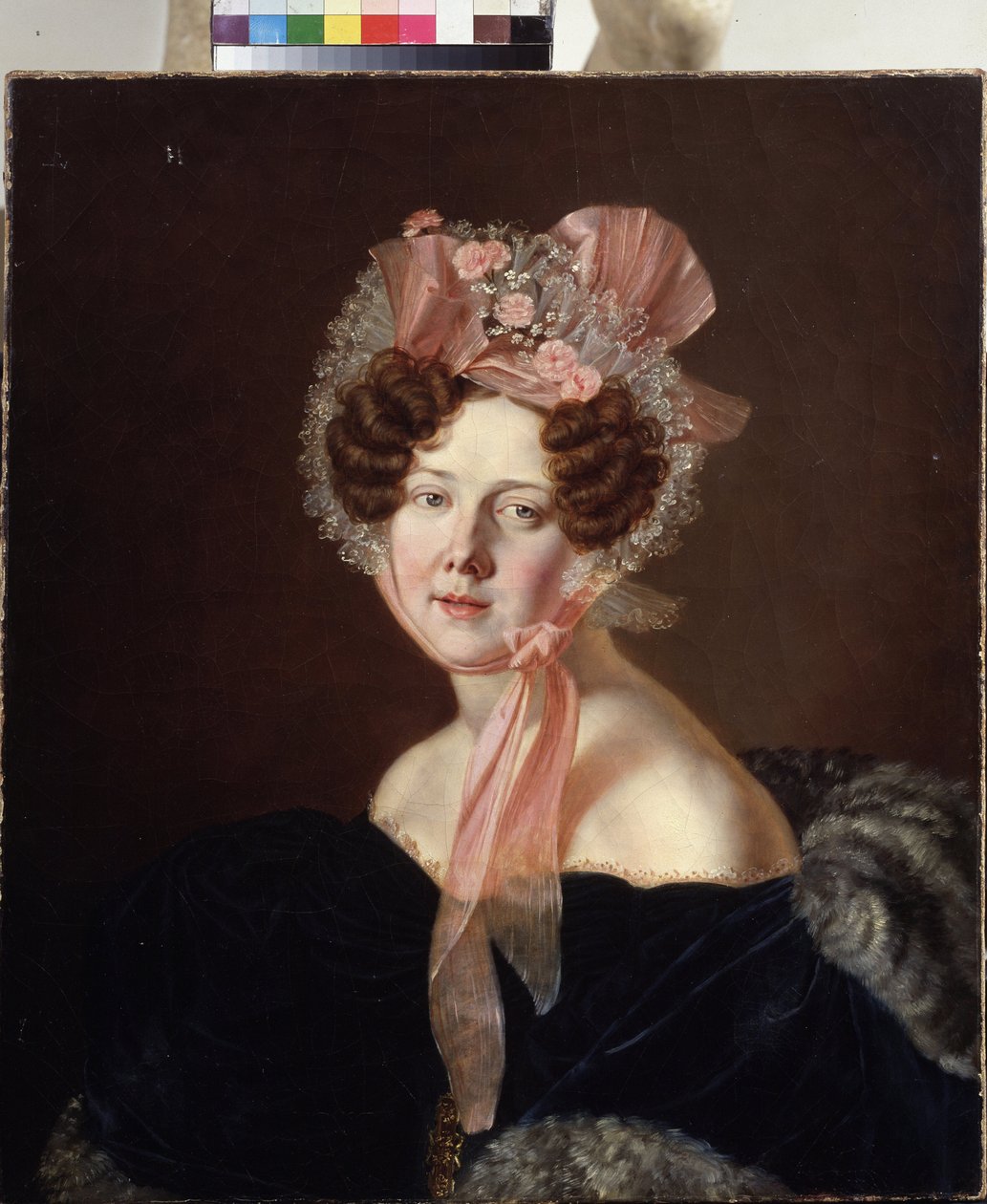 一位女士的肖像Anthelme Francois Lagrenee（1774-1832 年）的画作，布面油画 作者 安东尼·弗朗索瓦·拉格里妮