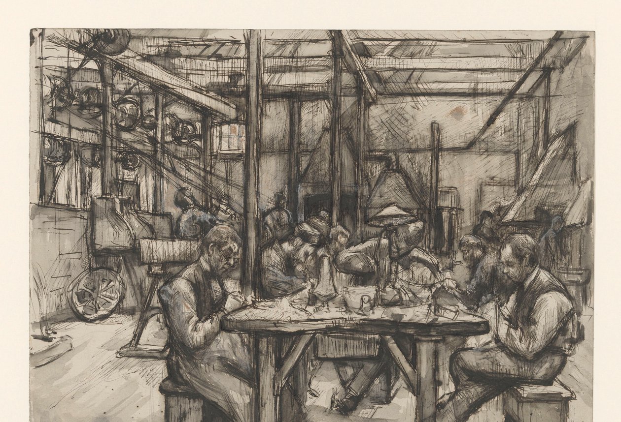 贝格尔银器厂的车间 作者 安东·格哈德·亚历山大·范·拉帕德