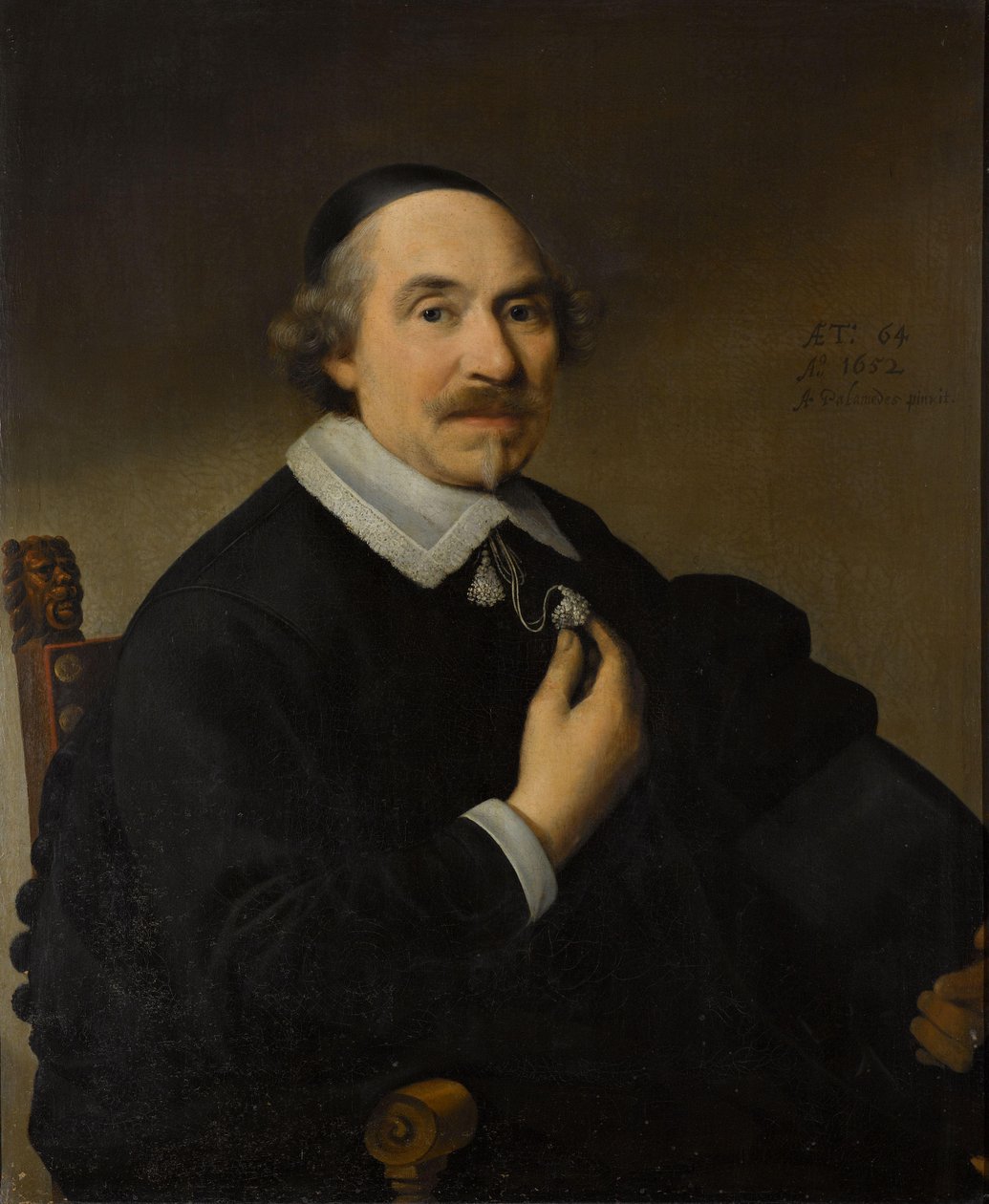 一个男人的肖像，可能是彼得·安东尼斯·范布隆克霍斯特（1588-1661） 作者 安东尼奥·帕拉梅德斯（Anthonie Palamedesz）