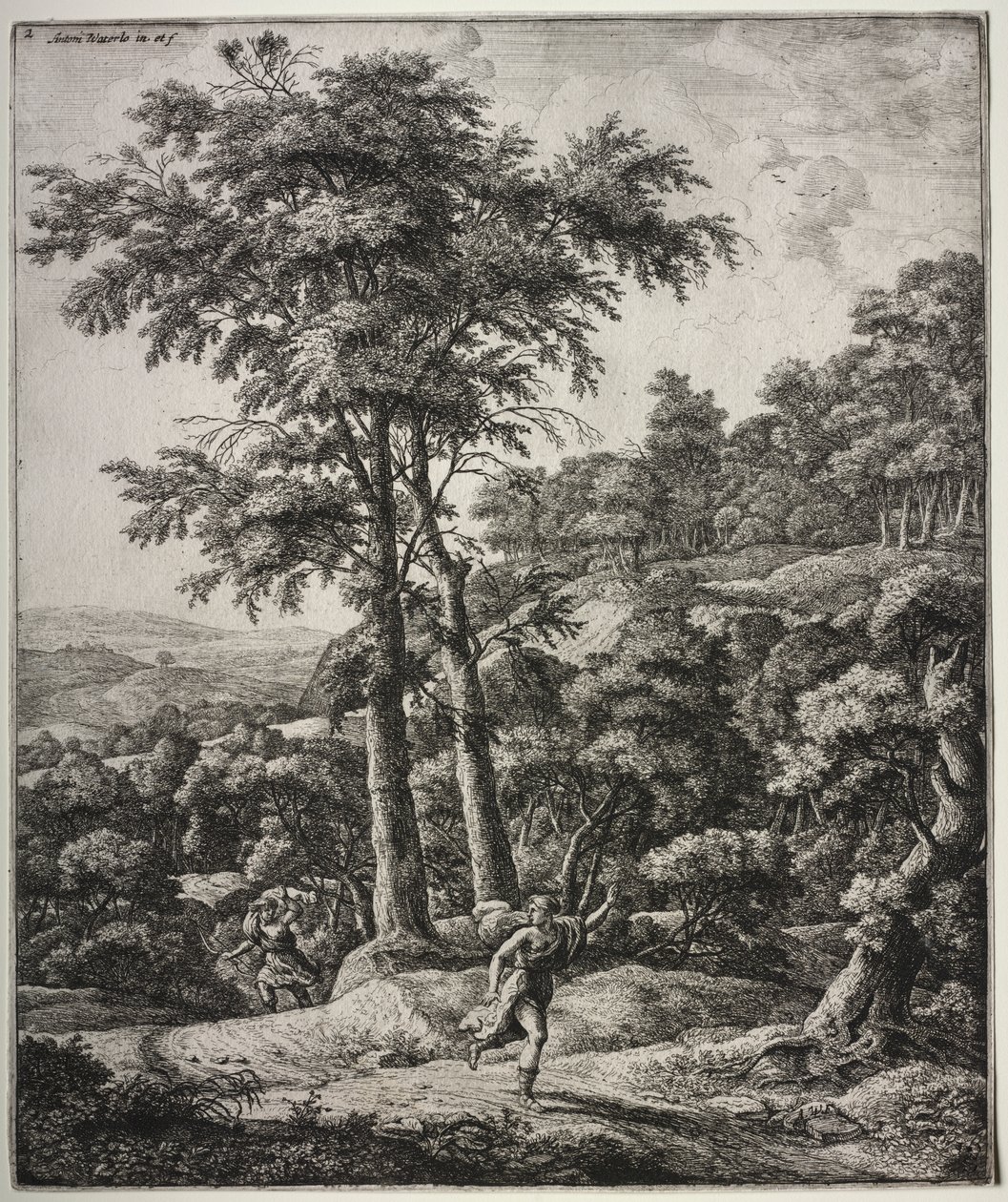 六幅大型直立式风景画，画中的场景出自奥维德的《变形记》：阿波罗与达芙妮 作者 安东尼滑铁卢